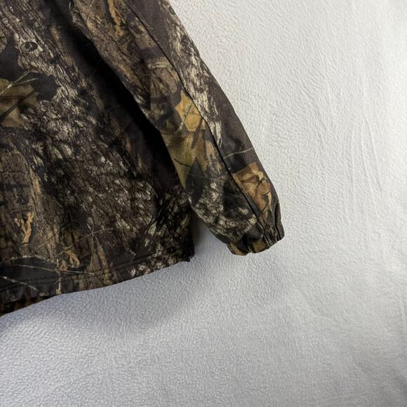 Vintage Winchester Jacket Men's XL Green Mossy Oak Zip Hoodie Fleece Lined y2k - Picture 10 of 11